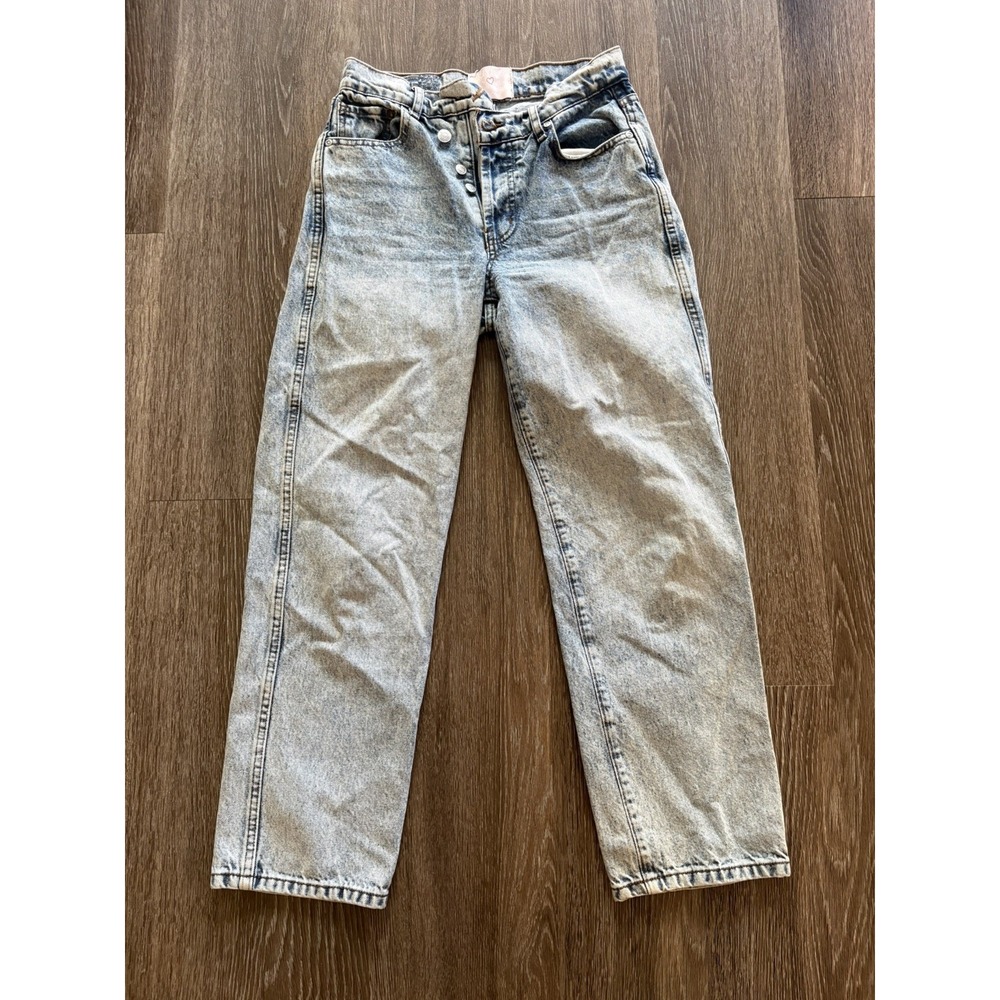 Revice Jeans Womens 29 Blue Light Wash High Rise Relaxed Straight  Denim